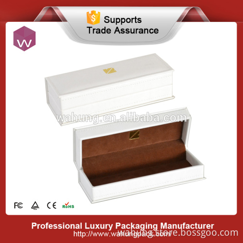 white leather fountain pen packaging box gift box (WH-1846)